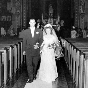Joe and Irene on their wedding day, 1949