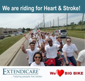 Extendicare Tecumseh and the Regional Nursing Consultant raised over $3,000 towards the Heart&Stroke Foundation.