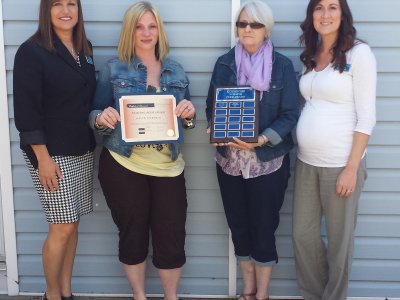 Jaclyn Spereman recieved the Nursing Peer Award. Her mother and sister attended and accepted the award on her behalf.