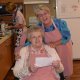 Extendicare Lakefield resident Maxine Sherlock-Hubbard (seated) and her daughter Carol Florence (right) prepare a cookie recipe to serve at the Sit-a-Bit Cafe. Carol volunteers weekly at the cafe.