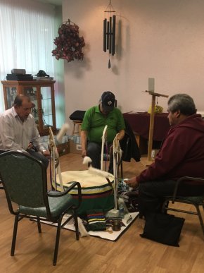 Summoning the Spirits through prayers and drumming