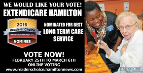 Vote Extendicare Hamilton for Best Long Term Care Service