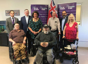 Tim Lukenda, President and CEO of Extendicare joined residents and staff for some team photographs at Extendicare York.